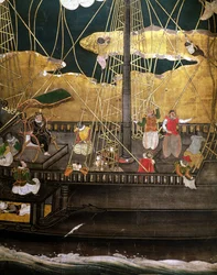 The Arrival of the Portuguese in Japan, (detail)